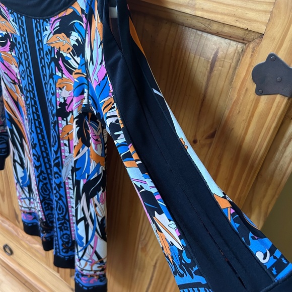 Eva Varro Top Women's 3/4 Sleeves Tunic Multi Color Size Small - Picture 3 of 5